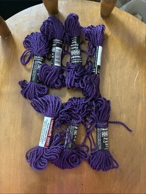 7 Needleloft plastic canvas yarns purple